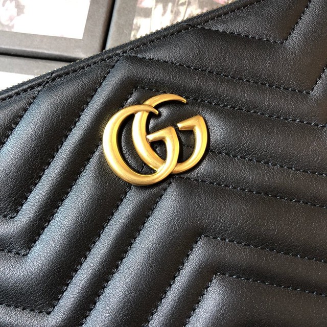 Gucci手包 476440 古馳GG marmont絎縫小牛皮手拿包  gqy3366